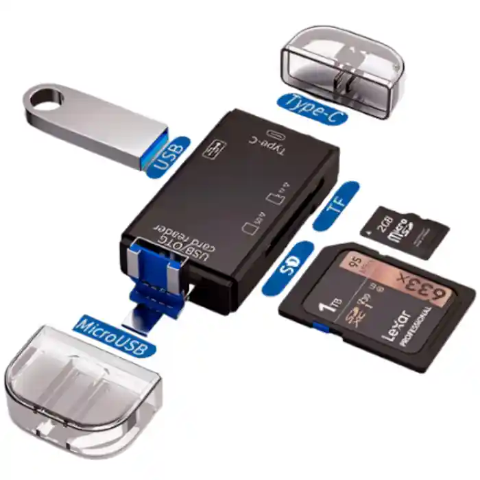 6 in 1 OTG Supported Card Reader